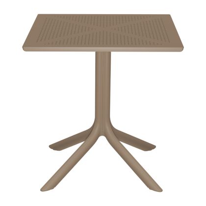 Groovy маса от полипропилен, перфорирана, капучино 60x60x76 см