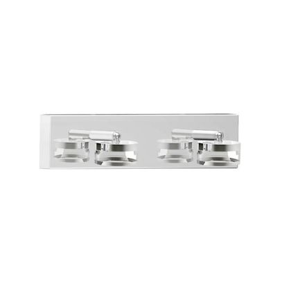 Аплик метал-алуминиев-акрил Led 2X3W 500LM 3CCT(3000-4000-6000K) 350X115X80MM IP44 сребърна Arte Illumina Fresh