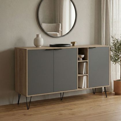 Бюфет Balain sonoma-antracit 142x35.5x83см