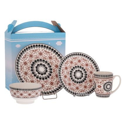 4-piece Easter ceramic set with paisley pattern