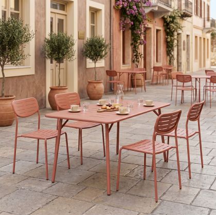 Moraja Deraby Ι set of 5 pieces terracotta metal 140x80x72cm