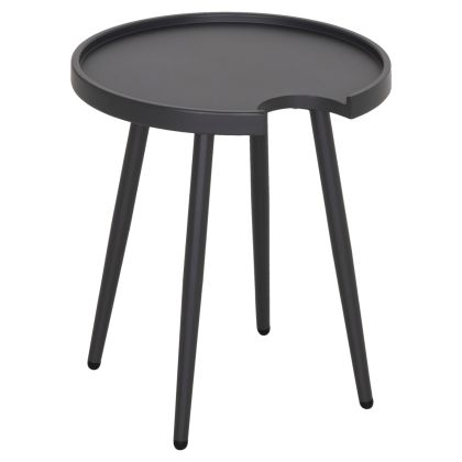 Garden round side table Teroc HM6433.01 aluminum in gray Φ47X53HСМ.