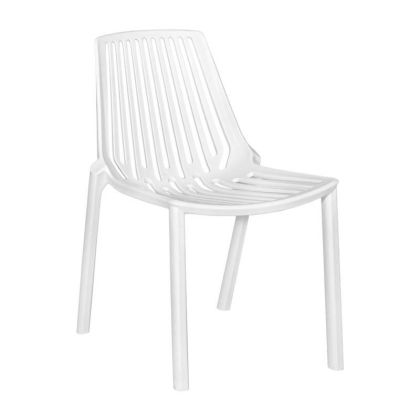 Garden chair Ella white color 42X56X79CM