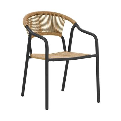 Garden chair Solace gray - natural color 56X65X82CM