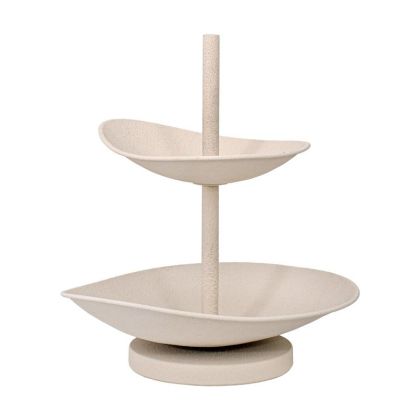 Two-tier tray FL620034 cream 32X28X33CM