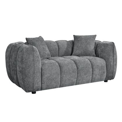 Two-seater sofa Lykke HM3324.01 gray fabric 172X89X70WCM.