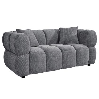 Two-seater sofa Norika HM3332.01 gray fabric 172X91X72ВСМ.