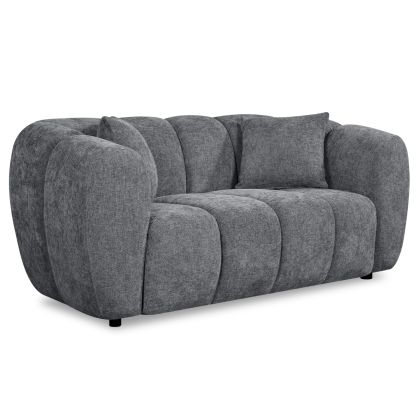 Two-seater sofa, Opale, SM3320.01, gray fabric, 177X96X76WCM.