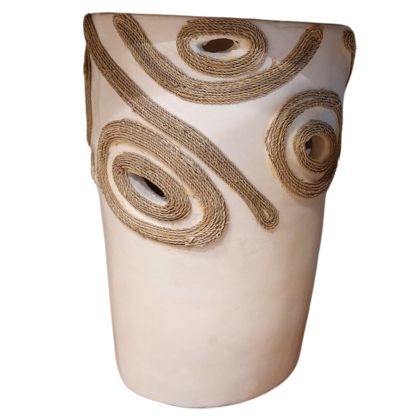 Decorative vase Dean HM4677.02L terracotta in creamy white - Φ22X33HСМ.
