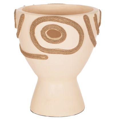 Decorative vase Dean HM4678.02 terracotta in creamy white - Φ23X29HСМ.
