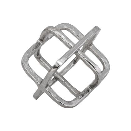 Decorative table decoration cube, nickel color 15X13X14CM