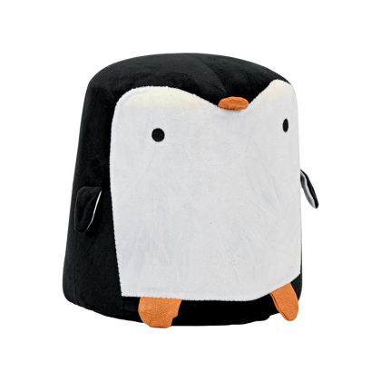 Decorative fabric stool penguin white-black 28X30CM