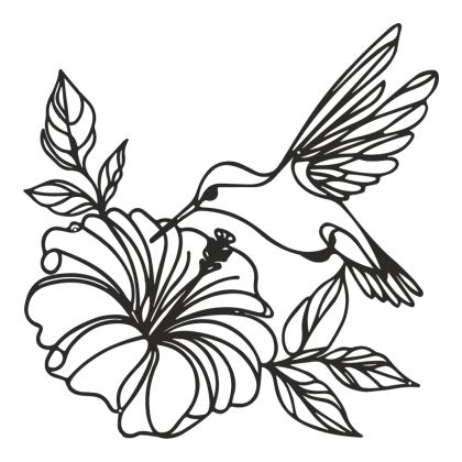 Wall decoration Folou black metal 60x0.15x60cm
