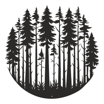 Wall decoration Foren black metal D50x0.15cm
