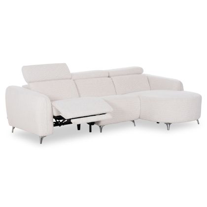 Right corner three-seater sofa with adjustable care Valente SM3317.02R beige fabric 275X160X104V