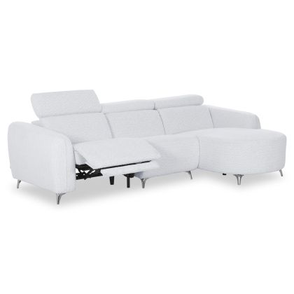Right corner three-seater sofa with adjustable backrest Valente SM3317.01R light gray fabric 275X160X104V