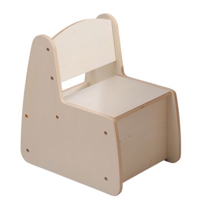 Children's chair with storage space Ricki HM18343.01 plywood/MDF in natural color 33X43X47 cm.