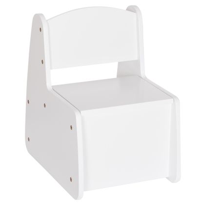Children's chair with storage space Ricki HM18343.03 plywood/MDF in white 33X43X47 cm.