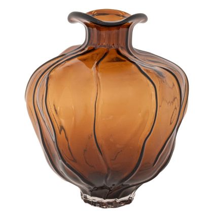 Brown glass vase D26X30 cm