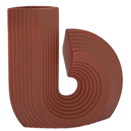 Ceramic vase burgundy 28X7X26 cm