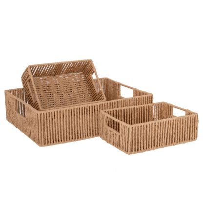 Set of 3 storage baskets 38X28X10 23X16X8 cm