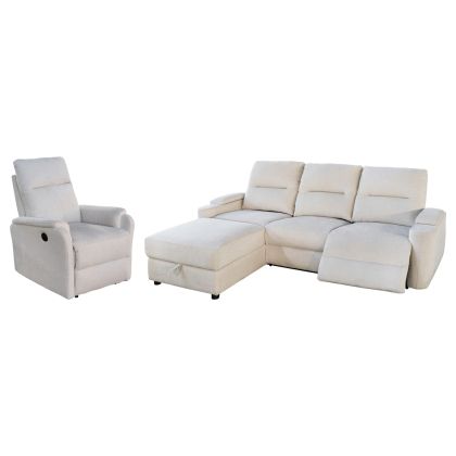 Sofa-relax armchair set Synthia HM10735.01 beige fabric--electrical adjustment [l]