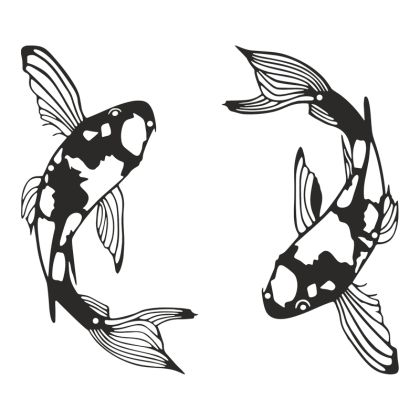 Set of 2 Konda wall decorations, black metal, 17x0.15x32cm
