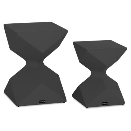 Комплект от 2 странични масички Zander SM10719.01 алуминиеви в сиво 40X40 см. и 32X32 см.