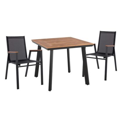 3-piece set with table 80X80X73В and aluminum photo frames in charcoal color FB910542.05F