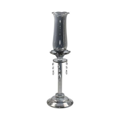 Кристален свещник FL6733 сив цвят 10X50СМ