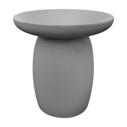 Round garden coffee table Hikari HM6593.01 gray fiber cement Φ46X48 cm.