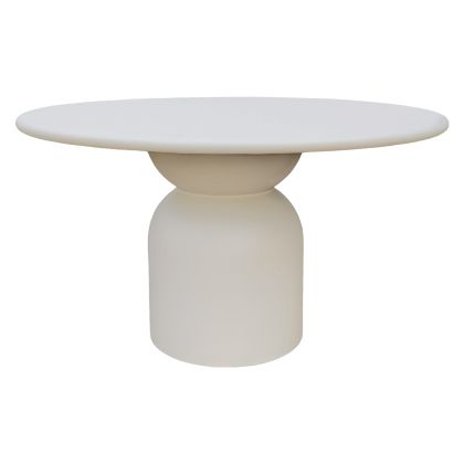 Round dining table Kazvin HM6582.02 beige fiber cement Φ130X75 cm.