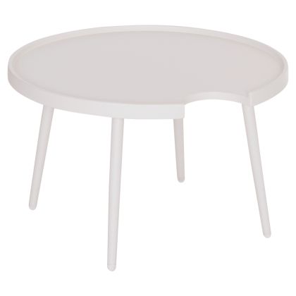 Round coffee table Teroc HM6434.02 aluminum in white Φ70X44HCM