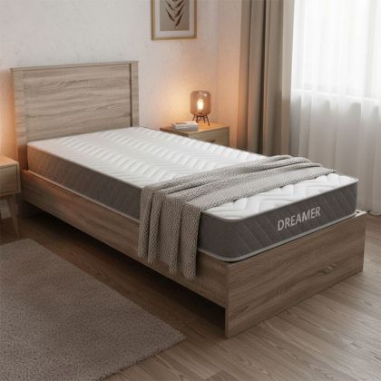 Bed with mattress Athos-Dreamer sonoma 90x190cm