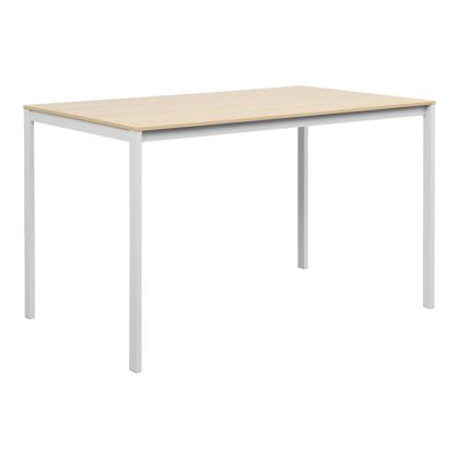 Faragio table in natural shade - white metal legs 120x75x75cm