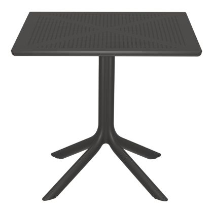 Groovy table, perforated, anthracite 80x80x74cm