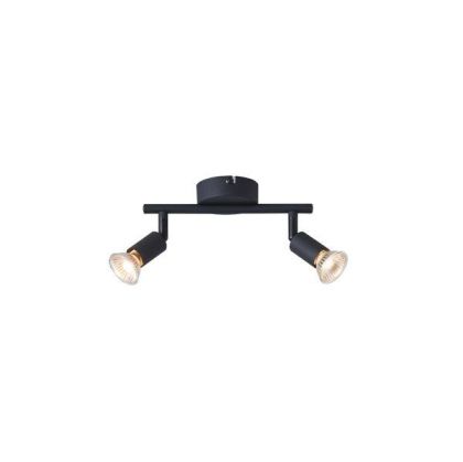 Метален подвижен точков прожектор 2 светлини 2XGU10 Max 7W 220X80X125ММ черен Arte Illumina Vorras