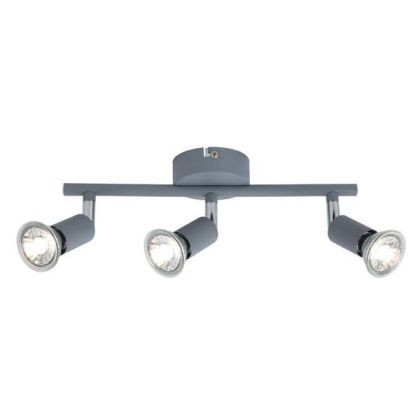 Метален подвижен точков прожектор 3 светлини 3XGU10 Max 7W 300X80X125ММ сив Arte Illumina Vorras