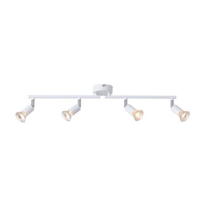 Метален подвижен точков прожектор 4 светлини 3XGU10 Max 7W 600X80X125MM бял Arte Illumina Vorras