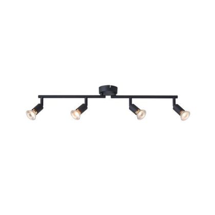 Метален подвижен точков прожектор 4 светлини 4XGU10 Max 7W 600X80X125 мм черен Arte Illumina Vorras