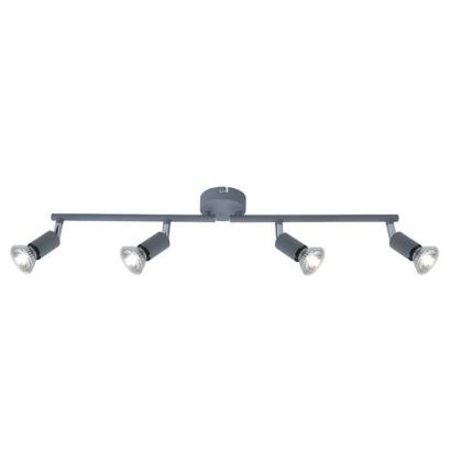 Метален подвижен точков прожектор 4 светлини 4XGU10 Max 7W 600X80X125ММ сив Arte Illumina Vorras