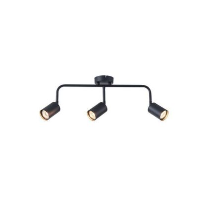 Metal spotlight 3 lamps 3XGU10 Max 7W 500X230 mm black Arte Illumina Olymp