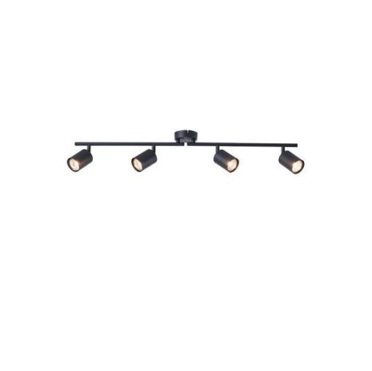 Метален точков прожектор 4LIGHT 4XGU10 Max 7W 790X165MM черен Arte Illumina Olymp