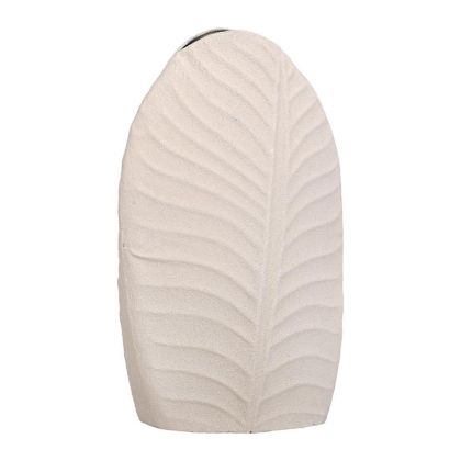 Metal vase FL610550 cream color 18X10X30CM