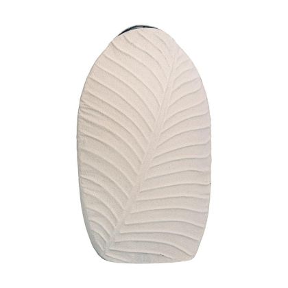 Metal vase FL610551 cream color 18X10X30CM