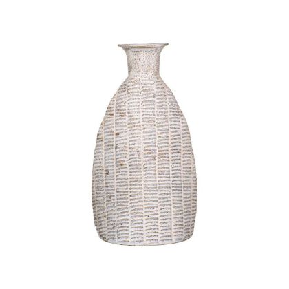 Metal decorative vase FL0474 antique silver color 21X18X38CM