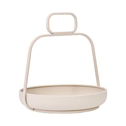 Metal tray FL620327 cream color 26X25X27CM