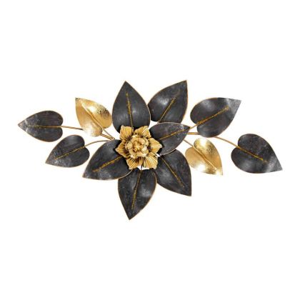 Metal wall decorative plate FL1113 black-gold color 88X6X49CM