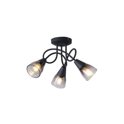 Metal glass lamp 3XE14 Max 8W 380X185 mm transparent Arte Illumina Classy