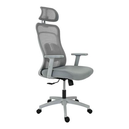 Office chair FL408 gray fabric gray frame 64X64X120-130CM